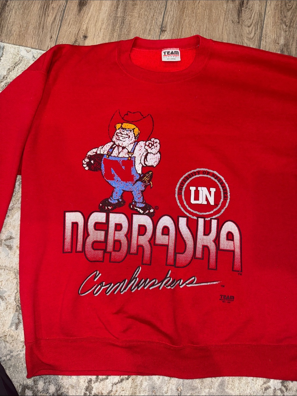 Vintage Retro Team Red Nebraska Cornhuskers Crewneck Sweatshirt